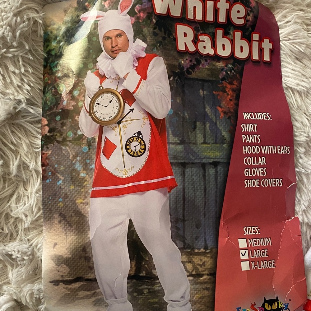 White Rabbit Costume for Halloween.